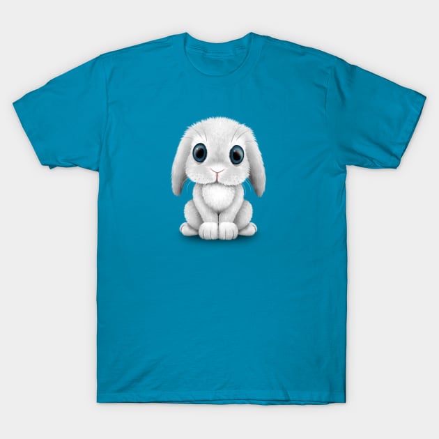 Cute White Baby Bunny Rabbit T-Shirt by jeffbartels